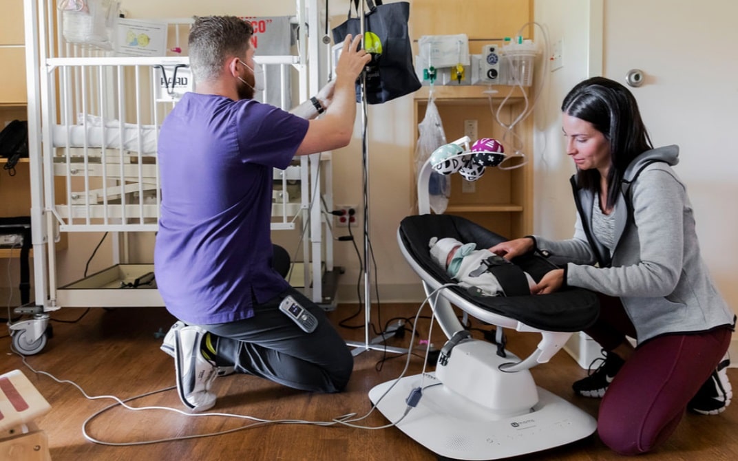 Parents with their infant